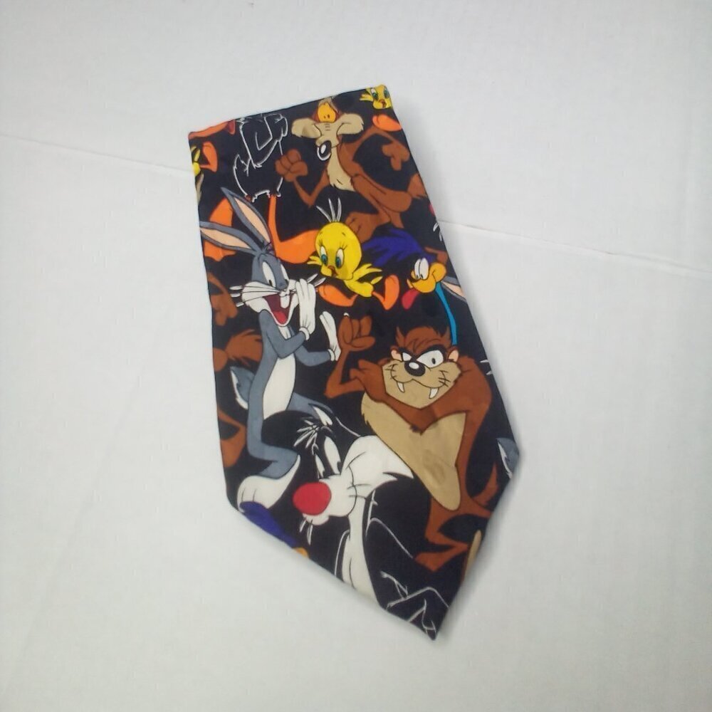 Looney Tunes Tie Necktie Cartoon Characters 1995 Silk